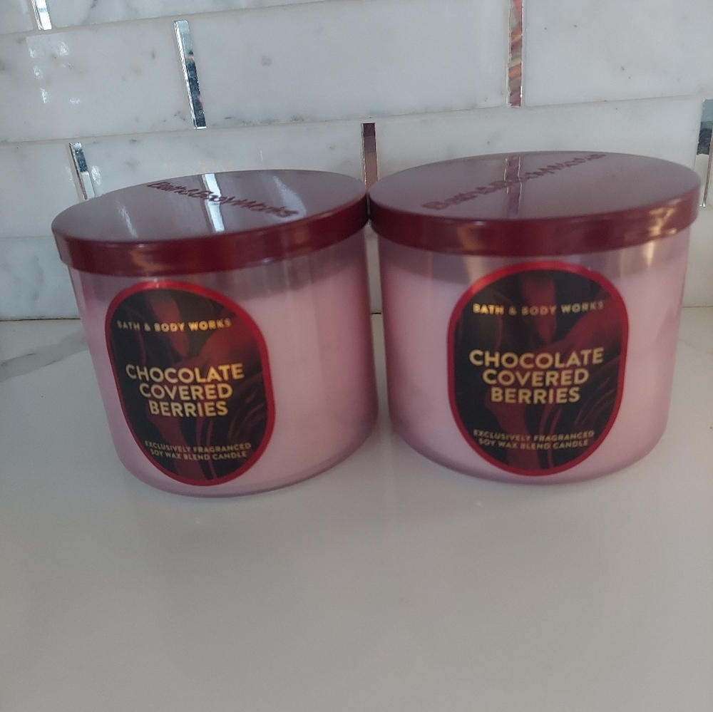 Chocolate covered berries candles by bath and body works.